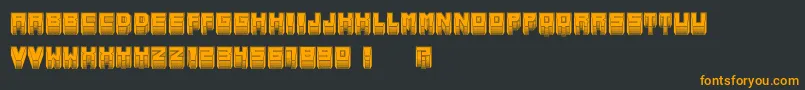 MetallicInverted Font – Orange Fonts on Black Background