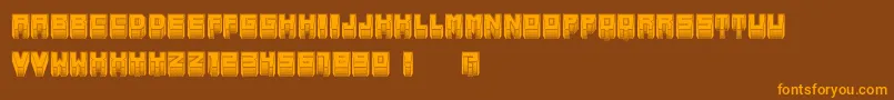 Шрифт MetallicInverted – оранжевые шрифты на коричневом фоне