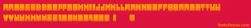 MetallicInverted Font – Orange Fonts on Red Background