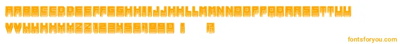 MetallicInverted Font – Orange Fonts on White Background