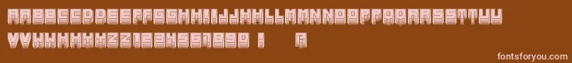 MetallicInverted Font – Pink Fonts on Brown Background