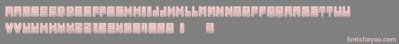 フォントMetallicInverted – 灰色の背景にピンクのフォント