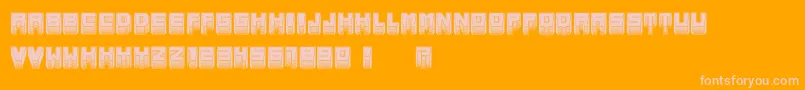 MetallicInverted Font – Pink Fonts on Orange Background