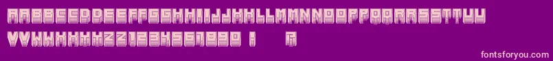 MetallicInverted Font – Pink Fonts on Purple Background