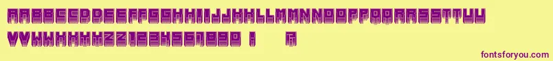MetallicInverted Font – Purple Fonts on Yellow Background