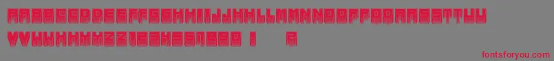 フォントMetallicInverted – 赤い文字の灰色の背景
