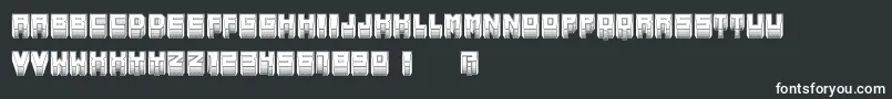 フォントMetallicInverted – 黒い背景に白い文字