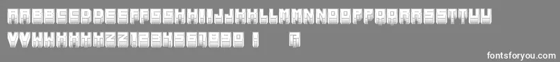 MetallicInverted-Schriftart – Weiße Schriften auf grauem Hintergrund