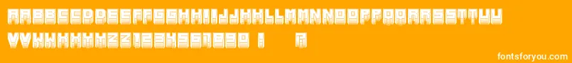 MetallicInverted Font – White Fonts on Orange Background