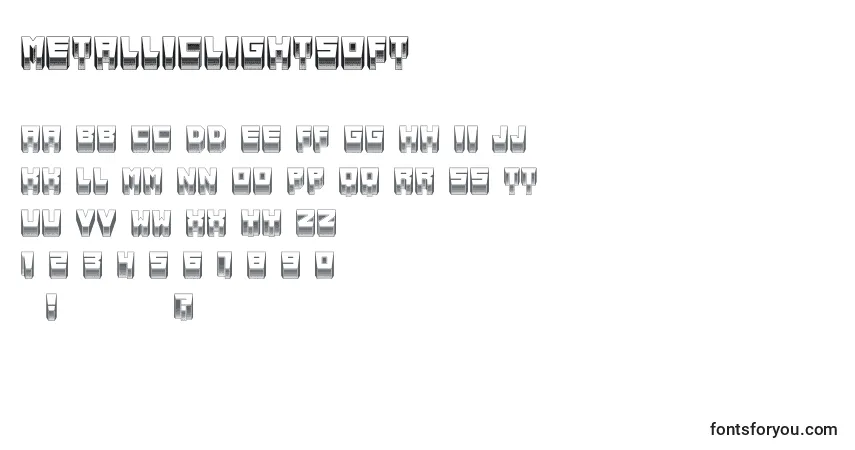 A fonte MetallicLightSoft – alfabeto, números, caracteres especiais
