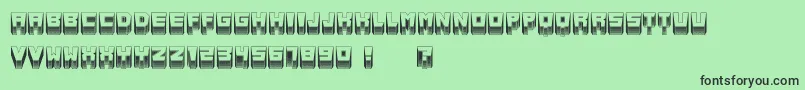 MetallicLightSoft Font – Black Fonts on Green Background