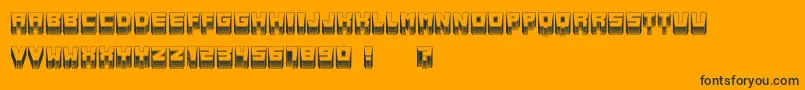 MetallicLightSoft-Schriftart – Schwarze Schriften auf orangefarbenem Hintergrund