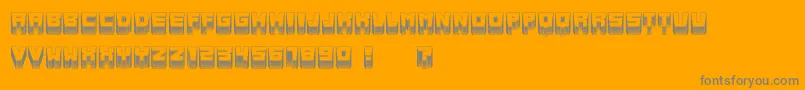 MetallicLightSoft-Schriftart – Graue Schriften auf orangefarbenem Hintergrund