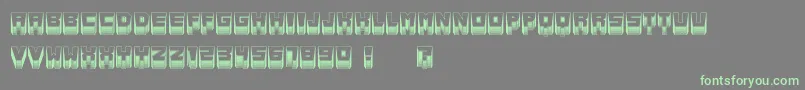 MetallicLightSoft Font – Green Fonts on Gray Background