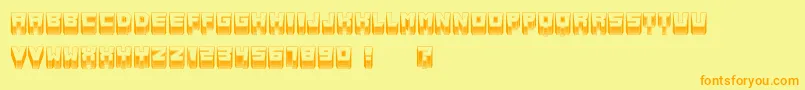 MetallicLightSoft Font – Orange Fonts on Yellow Background