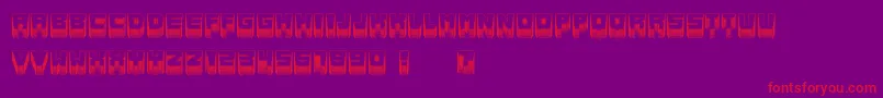 MetallicLightSoft-Schriftart – Rote Schriften auf violettem Hintergrund