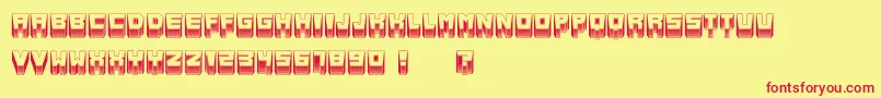 MetallicLightSoft Font – Red Fonts on Yellow Background