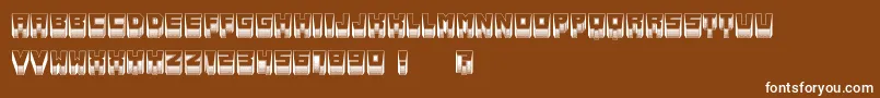 MetallicLightSoft Font – White Fonts on Brown Background