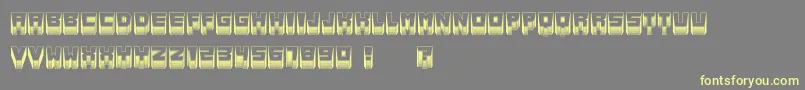 MetallicLightSoft Font – Yellow Fonts on Gray Background