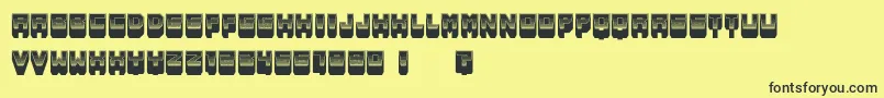 MetallicShadow Font – Black Fonts on Yellow Background