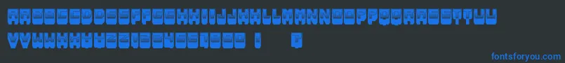 MetallicShadow Font – Blue Fonts on Black Background