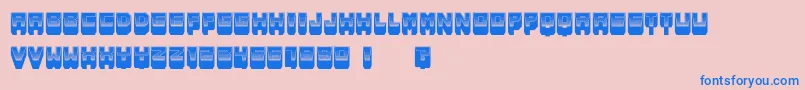 MetallicShadow Font – Blue Fonts on Pink Background