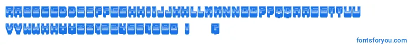 MetallicShadow Font – Blue Fonts on White Background