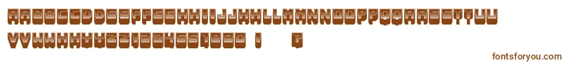 MetallicShadow Font – Brown Fonts on White Background