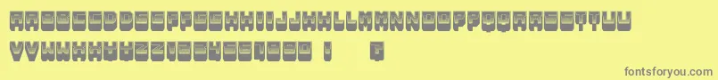 MetallicShadow-Schriftart – Graue Schriften auf gelbem Hintergrund