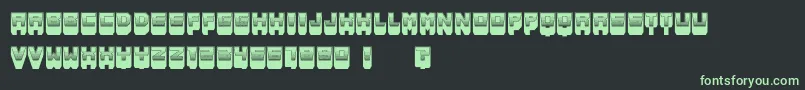 Шрифт MetallicShadow – зелёные шрифты на чёрном фоне