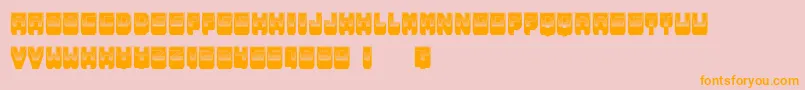 MetallicShadow Font – Orange Fonts on Pink Background
