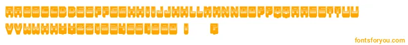 MetallicShadow Font – Orange Fonts on White Background