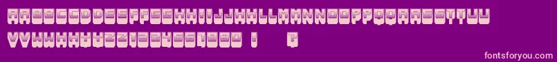 MetallicShadow Font – Pink Fonts on Purple Background