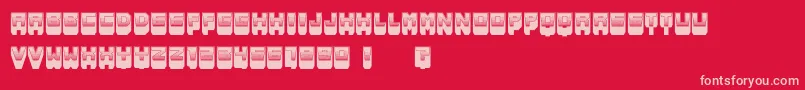 MetallicShadow Font – Pink Fonts on Red Background