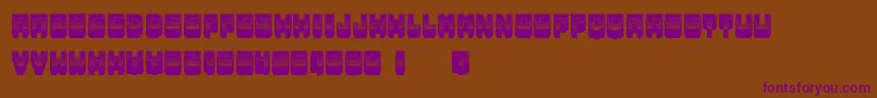 MetallicShadow Font – Purple Fonts on Brown Background