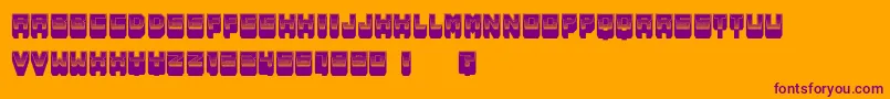 MetallicShadow Font – Purple Fonts on Orange Background