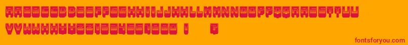 MetallicShadow Font – Red Fonts on Orange Background