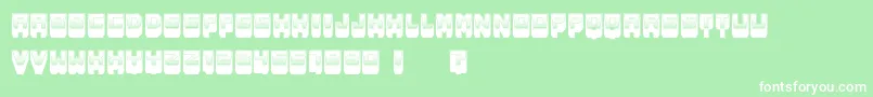 MetallicShadow Font – White Fonts on Green Background