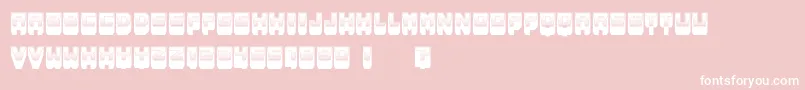 MetallicShadow Font – White Fonts on Pink Background