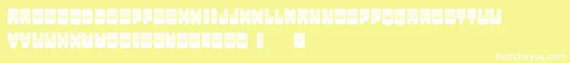 MetallicShadow Font – White Fonts on Yellow Background
