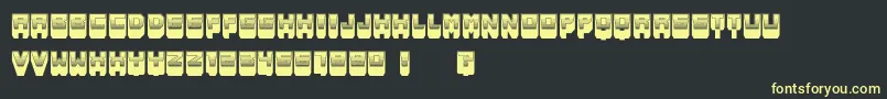 MetallicShadow-Schriftart – Gelbe Schriften auf schwarzem Hintergrund