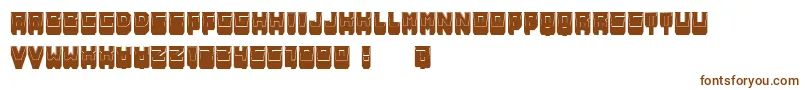 MetallicShadowFilled Font – Brown Fonts on White Background