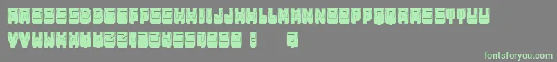 MetallicShadowFilled Font – Green Fonts on Gray Background