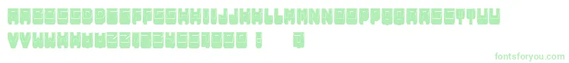 MetallicShadowFilled-fontti – vihreät fontit valkoisella taustalla