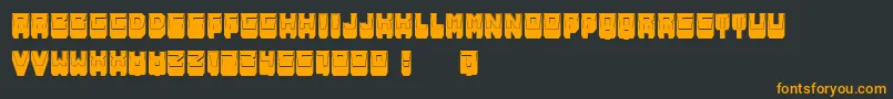 Шрифт MetallicShadowFilled – оранжевые шрифты на чёрном фоне