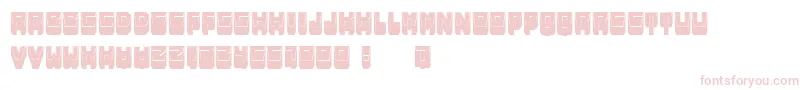 フォントMetallicShadowFilled – 白い背景にピンクのフォント
