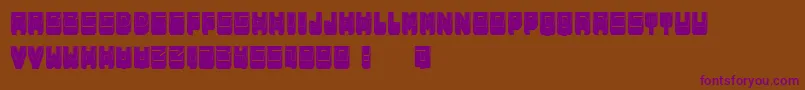 MetallicShadowFilled-fontti – violetit fontit ruskealla taustalla