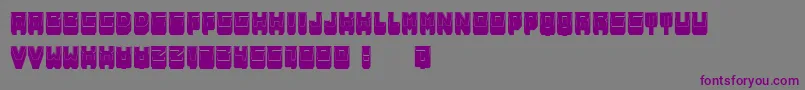 フォントMetallicShadowFilled – 紫色のフォント、灰色の背景