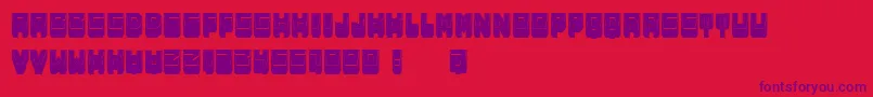 MetallicShadowFilled Font – Purple Fonts on Red Background