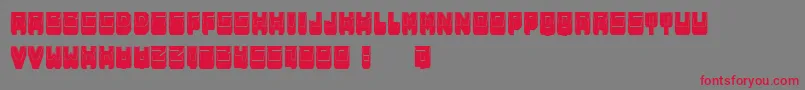 フォントMetallicShadowFilled – 赤い文字の灰色の背景